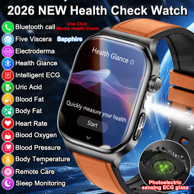 Smartwatch Health Watches For Women - 2026 Neue Präzise Diagnose-Smartwatch mit Körperfett-,