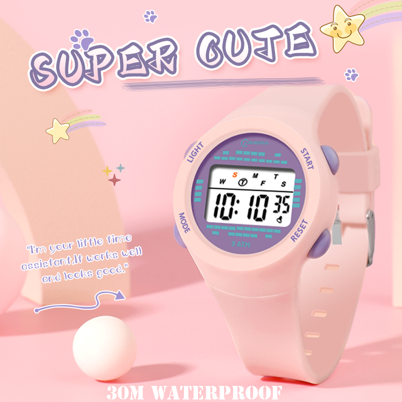 Smartwatch Digital Watches For Boys - Kinder elektronische Uhr Mädchen rosa süße