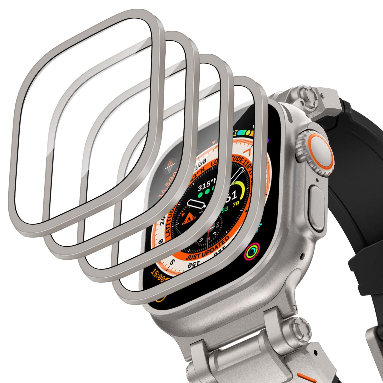 Smartwatch Watches Gift For Women - Gehäuse aus Aluminiumlegierung + gehärtetes Glas