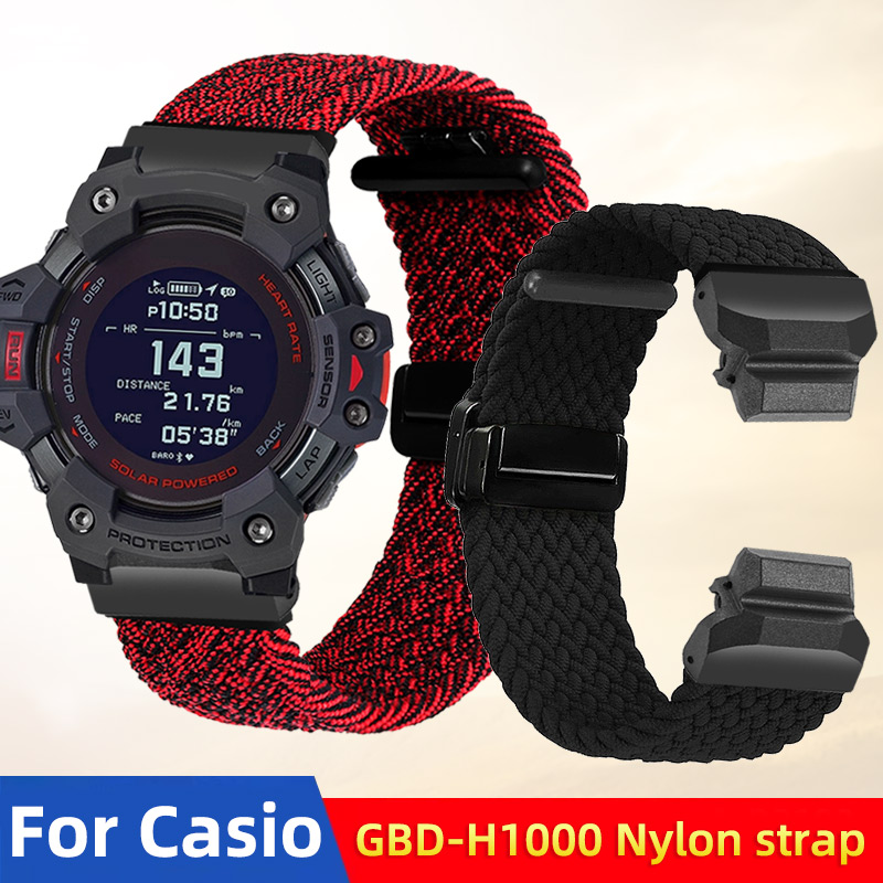 Casio Watches Smartwatch - GBD H1000 elastisches Nylon-Uhrenarmband für Casio