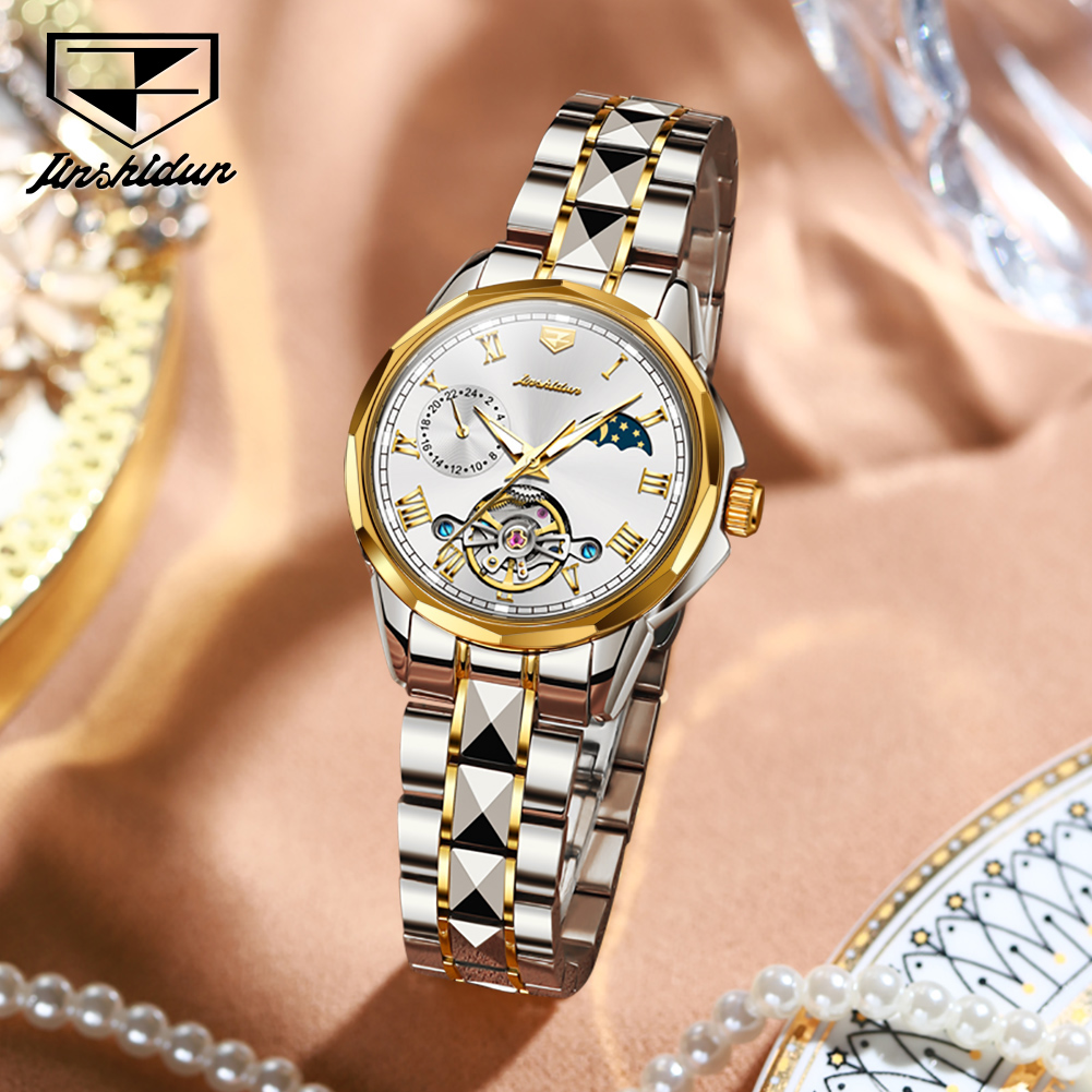 JSDUN 8937 Damenuhren Automati – Skeleton Mechanical Watch Bewertung und Preis
