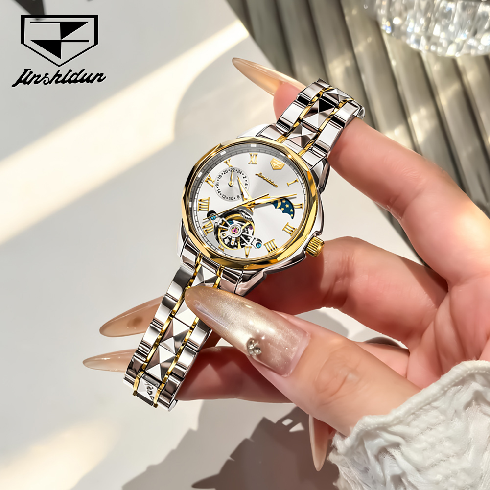 JSDUN 8937 Damenuhren Automati – Skeleton Mechanical Watch Bewertung und Preis