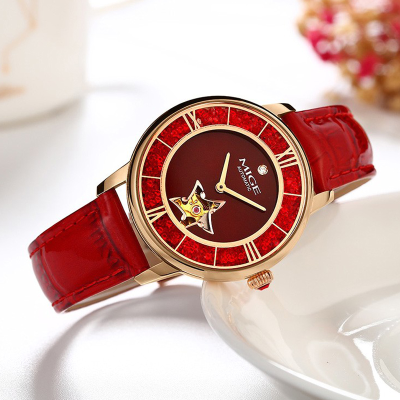 MIGE Damen-Skelett-Automatikuh – Skeleton Mechanical Watch Bewertung und Preis