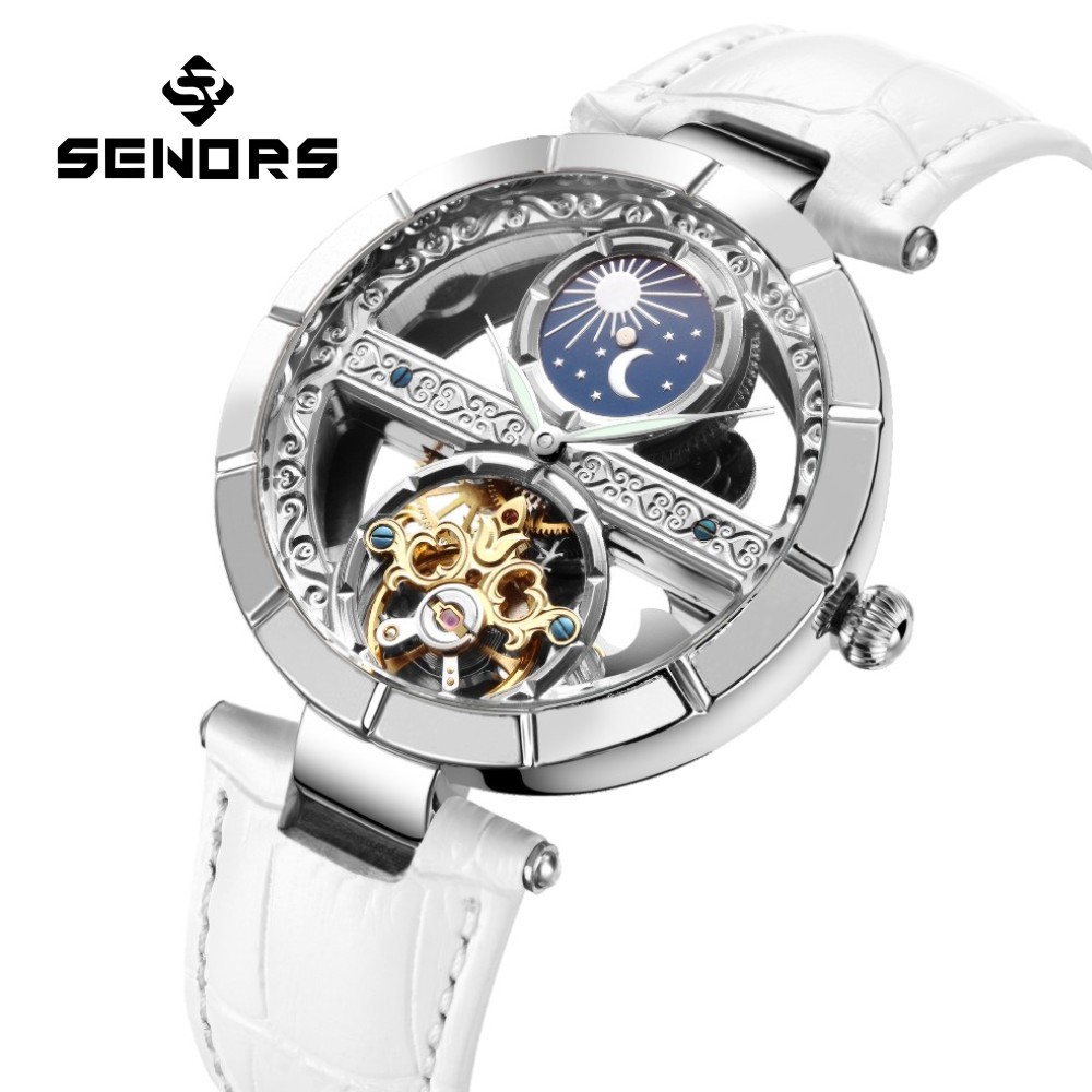 Luxus Damen wasserdichte Skele – Skeleton Mechanical Watch Bewertung und Preis
