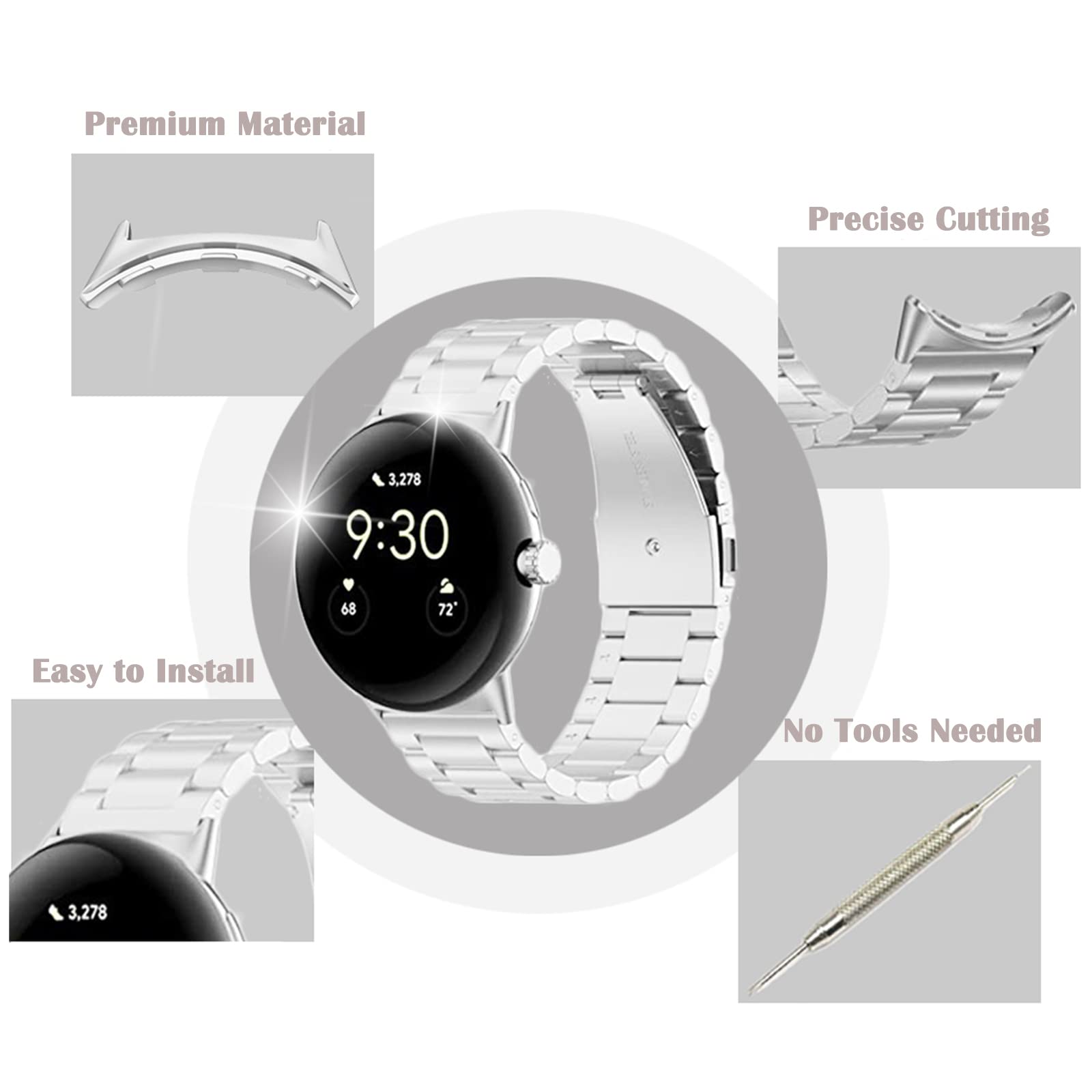 1/2 paar Metall Stecker Für Go – Replacement Watch Bracelet Bewertung und Preis