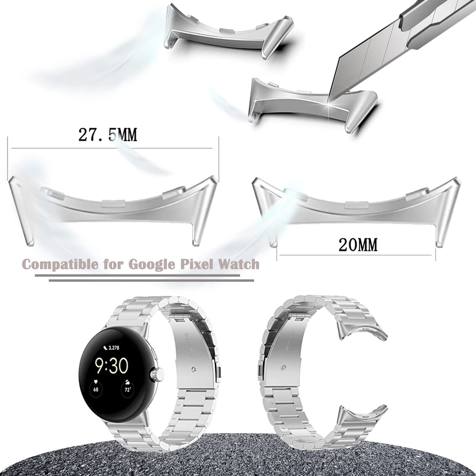 1/2 paar Metall Stecker Für Go – Replacement Watch Bracelet Bewertung und Preis