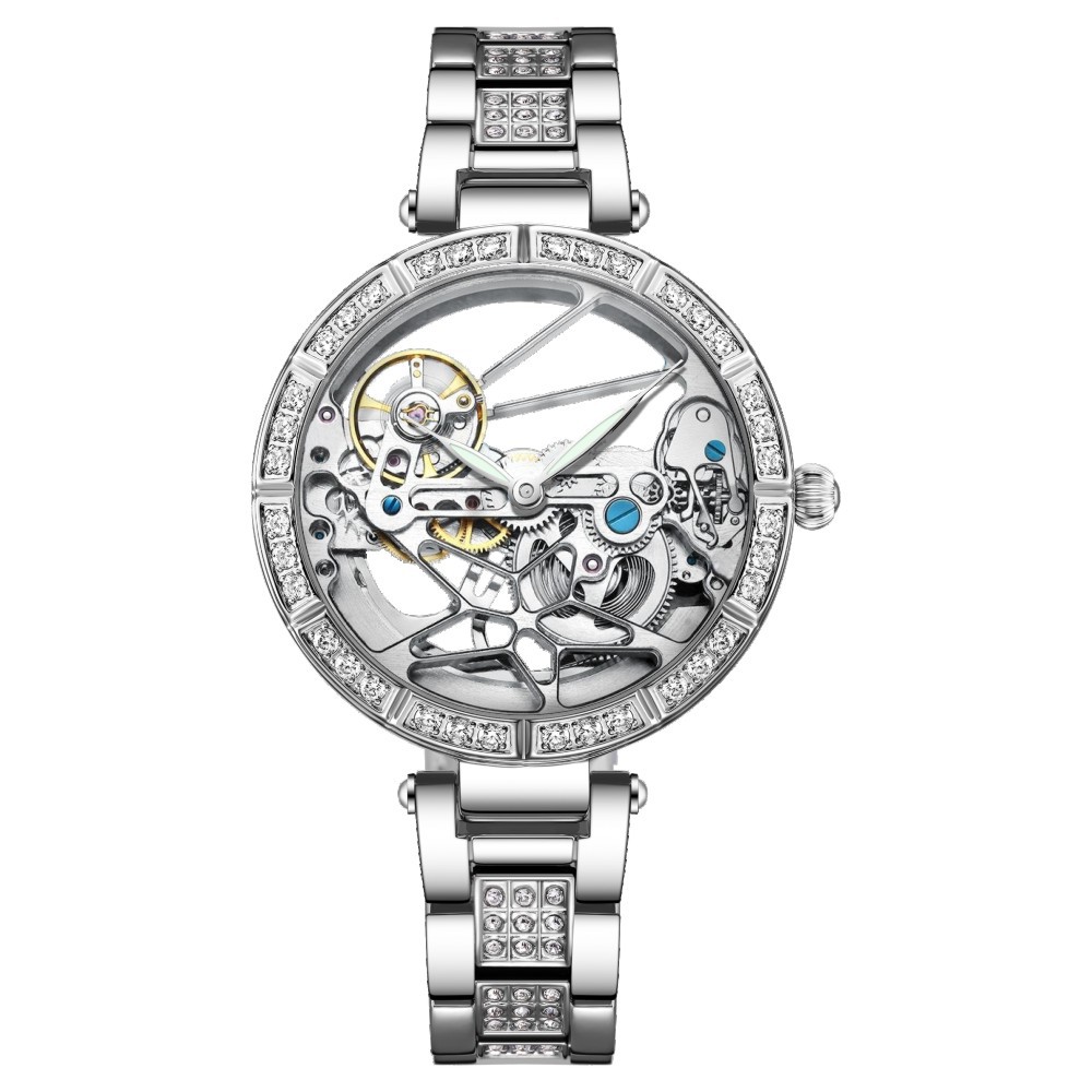 Luxus Skeleton Silber Zifferbl – Skeleton Mechanical Watch Bewertung und Preis